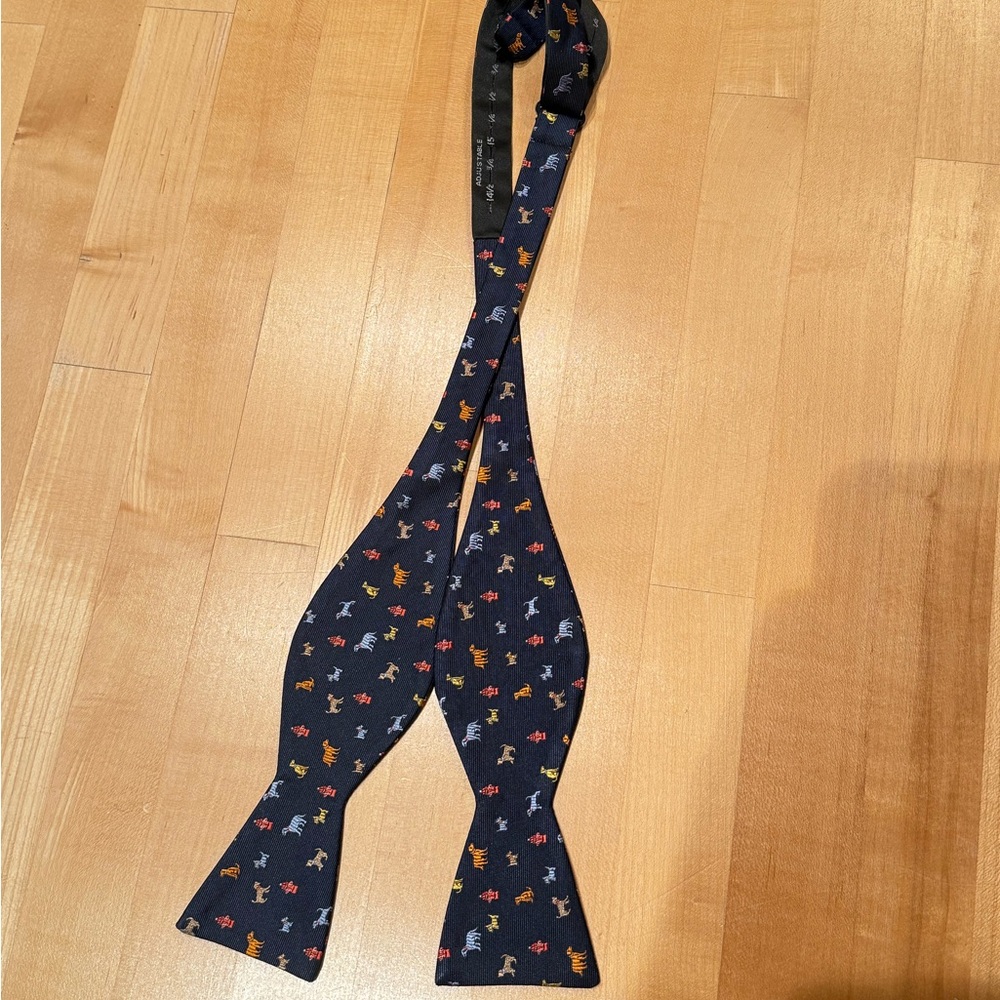 Men’s Silk/Polyester Bowtie, Dog Print